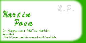 martin posa business card